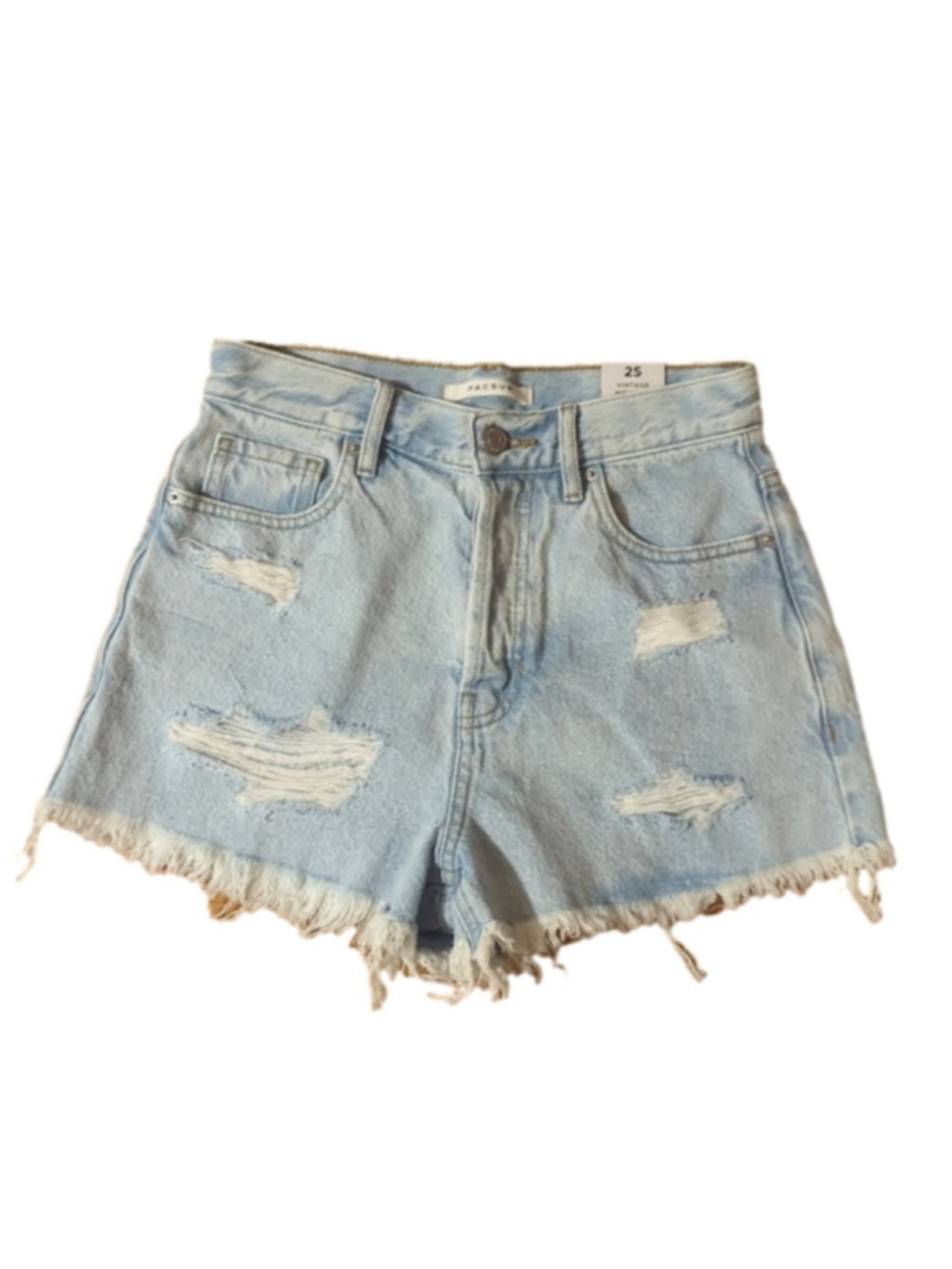 PacSun NWT Vintage High Rise button fly jeans shorts size 25